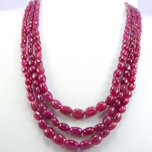 Dyed Ruby Oval Beads Loose Beads Calibrated Necklace