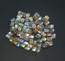 Ractangle Natural blue fire Labradorite Gemstone