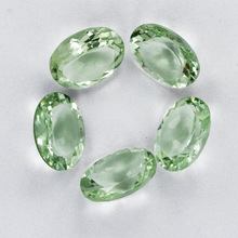 Natural Green Amethyst Oval Cut Calibrated Gemstones