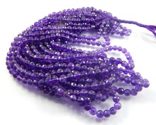 Fine Gems Amethyst Faceted Ball Beads, Color : Purple