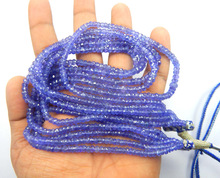 Tanzanite Roundel Faceted Beads, Gemstone Type : Natural