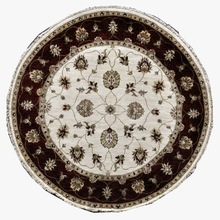Round Shape Hand-knotted Pure Wool Carpet