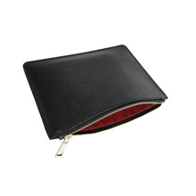 Saffiano leather pouch, Color : Beige, Black, Golden, Multi, Plum, Red, Rose Madder, Silver, Yellow
