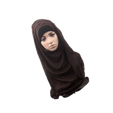 solid color plain muslim chiffon hijab