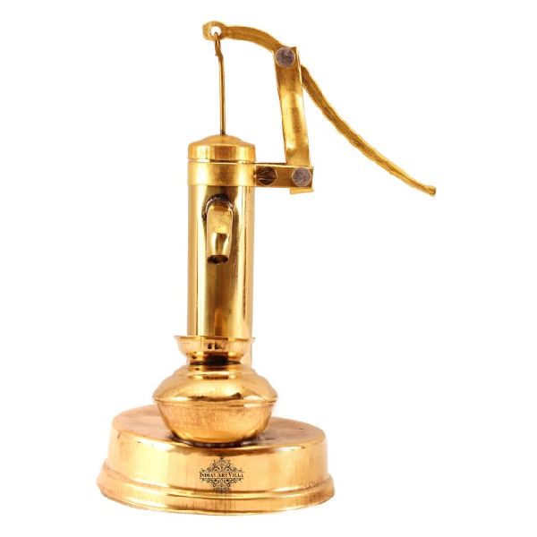 Brass mini hand pump, Color : Golden