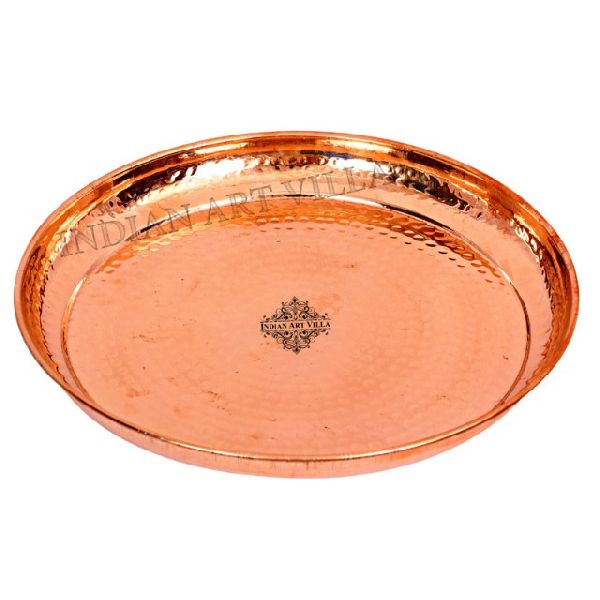 copper dinner thali plate
