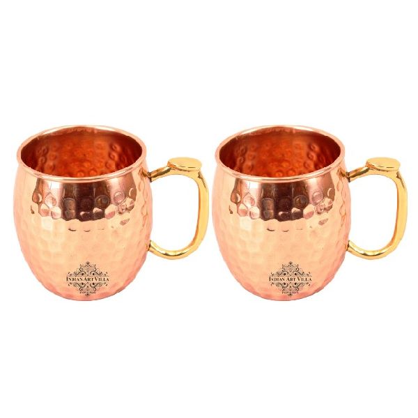 copper hammered mug