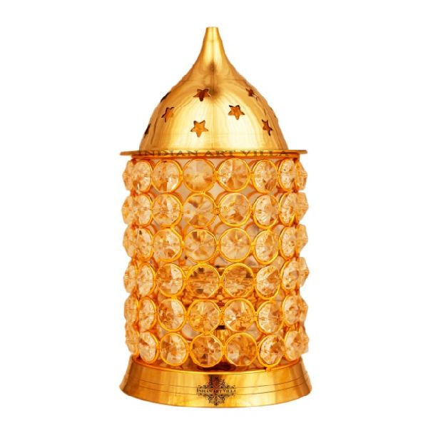 Brass Crystal Diya