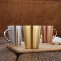 copper plated coffee tumbler with handle