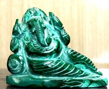 Natural Malachite Premium Stone Lord Ganesha Statue