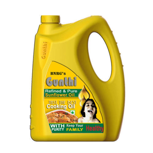 5 Litre Gunthi Refined Sunflower Oil, Packaging Type : Plastic Container