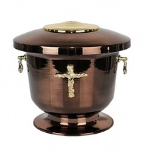 Otto International Brass Brown Cross Funeral Urns, for Adult, Style : American Style