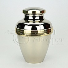 Otto International Brass Silver Large Funeral Urns, Style : American Style
