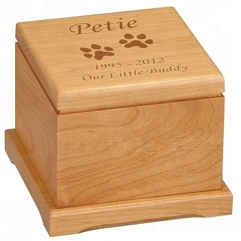 Wood Paw Prints Pet Cremation Urn, Feature : Eco-Friendly