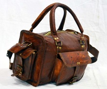 Avantika Creation Genuine Leather Mens Shoulder Bag, Color : Brown