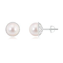 Real Pure 925 Sterling Silver Pearl Solitaire earring, Color : Cream White