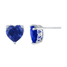 Prong Setting Blue Sapphire Earring, Occasion : Anniversary, Gift, Party, Wedding