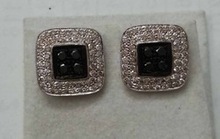 Sterling Silver Black Diamond Earrings, Occasion : Wedding