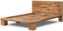 Modern Style Bed Solid Mango Wood