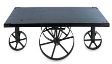 Wheel Base full Metal Coffee Table