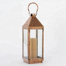 Bright Collection copper candle lantern