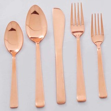 Copper Plated Flatware Set (