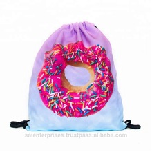 Colourful Printed Design Drawstring Bag, Feature : Recyclable
