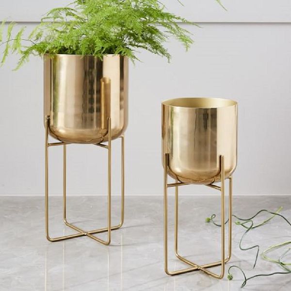 brass plated Floor planter