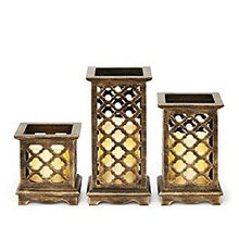 GIFT COLLECTIONS WOOD CANDLE LANTERN