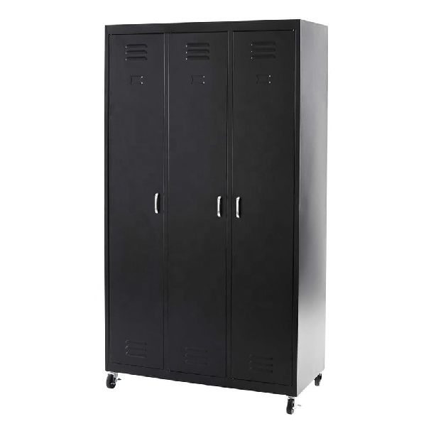 Black Metal Wardrobe on Wheels, Specialities : Easy Assemble