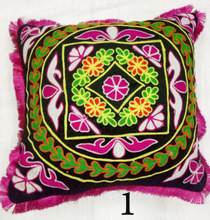 Cotton embroidery cushion cover, for Car, Chair, Decorative, Seat, office, Technics : Handmade