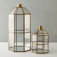 Om International Brass Candle Lantern