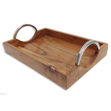 Wooden servinRectangular Wooden Serving Tray, for Home Hotel Restaurant, Size : 45X30X13