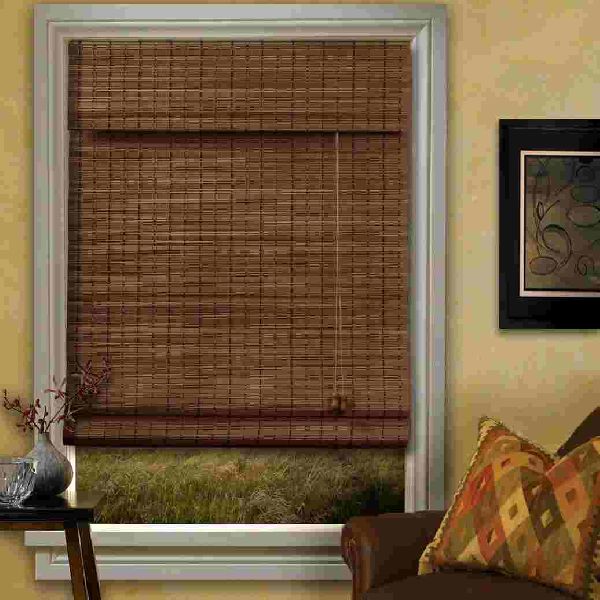 Horizontal Interior Bamboo Chick Blinds, for Window Use, Pattern : Plain