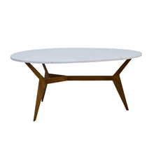 Fanusta Metal WHITE MARBLE CENTER TABLE, Feature : Handmade