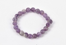 Amethyst Round Bead Bracelet