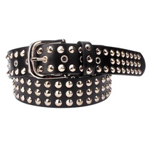 Metal Rivet Studded Leather Buckle Belts, Style : Casual