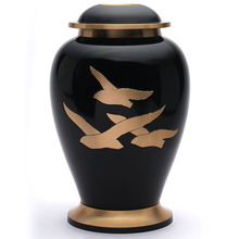 Cremation Urn Black and Copper, for Adult, Style : European Style