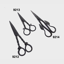 Forged Twisted Iron Scissor, Color : Black