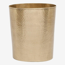 Hammered Brass Plated Waste Bin, Feature : Eco-Friendly