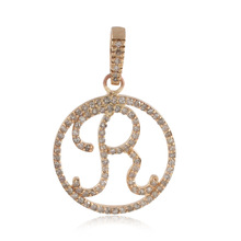 Diamond Gold Charm Alphabet Pendant, Occasion : Party