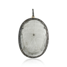 Moonstone Pave Buddha Charm Pendant, Occasion : Party