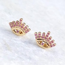 Multi-Sapphire Stud Earring