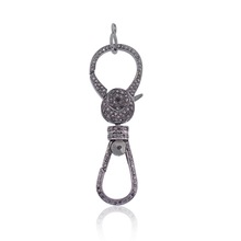 Pave Clasp Silver Lock