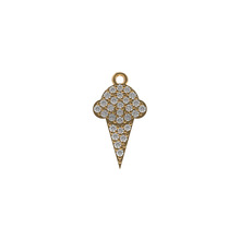 Pave Diamond Gold Arrow Design Findings
