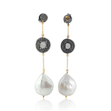 Pearl Chain Dangle Earring