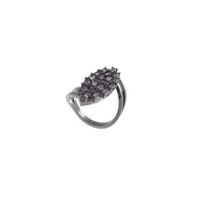 Silver Amethyst Baguettes Gemstone Ring, Occasion : Anniversary, Engagement, Gift, Party, Wedding