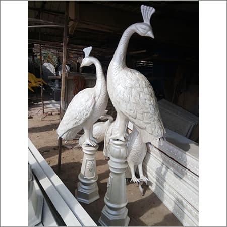 Fibre Peacock Statue