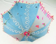 Round Cotton Jaipur Tranditional Garden Umbrella, Size : Hieght 52 cm Width 48 cm