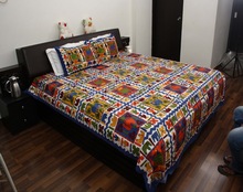 Jaipuri animal print double bedsheet